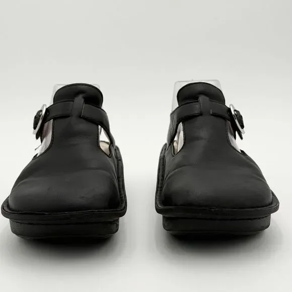 Alegria Classic Black Leather Slip-On Rocker Sole Clogs - Unisex EU 41 / Women’s - Picture 2 of 16